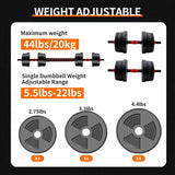 Adjustable Dumbbell Barbell Set Anti-Slip Weight Training