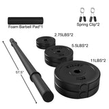 Adjustable Barbell Set 45LB Weight Training Kit