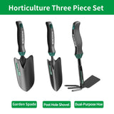 3-Piece Heavy Duty Steel Garden Tool Set