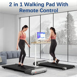 2.5HP 2-In-1 Folding Treadmill Walking Running Machine