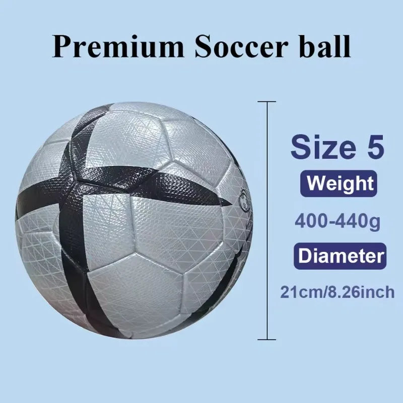 Official Size 5 PU Leather Seamless Soccer Ball