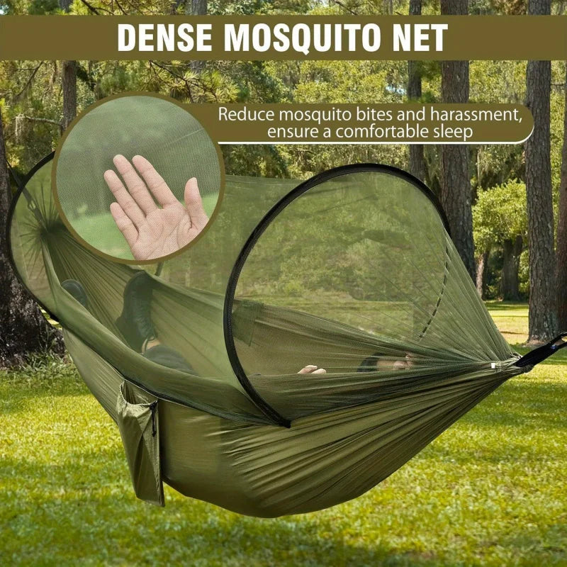 2-In-1 Ultralight Camping Hammock With Mosquito Net
