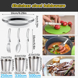 Camping Cooking Set Non-Stick Outdoor Cookware Kit