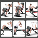 Foldable Adjustable Fitness Dumbbell Roman Chair Bench