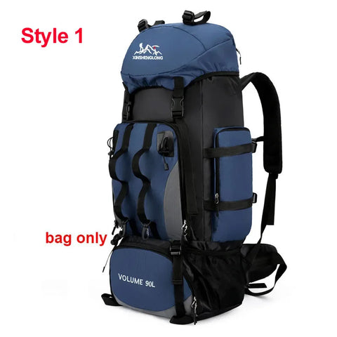 90L Waterproof Hiking Camping Trekking Backpack Rucksack