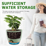 Set Of 5 Self Watering Plastic Plant Pots