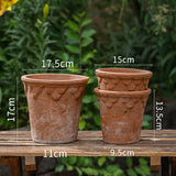 Retro Red Clay Terracotta Flower Pot Garden Planter