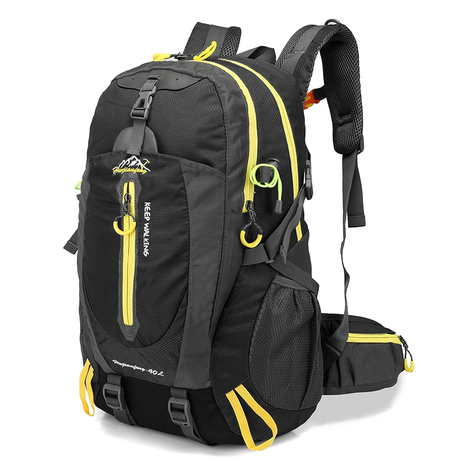 40L Water Resistant Hiking Travel Laptop Backpack