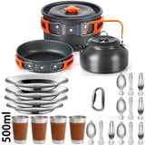 Camping Cooking Set Non-Stick Outdoor Cookware Kit