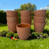 10pcs Egg Shape Terracotta Succulent Planter Pots Set