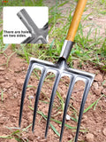 Four Tooth Manganese Steel Garden Soil Loosening Fork
