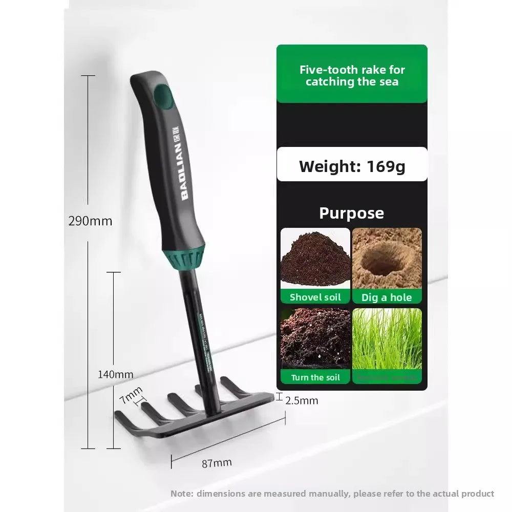 3-Piece Heavy Duty Steel Garden Tool Set