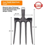 Four Tooth Soil Tilling Fork Heavy Duty Garden Tool