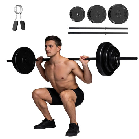 Adjustable Barbell Set 45LB Weight Training Kit
