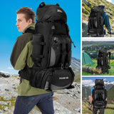 90L Waterproof Hiking Camping Trekking Backpack Rucksack
