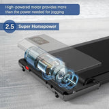 2.5HP 2-In-1 Folding Treadmill Walking Running Machine