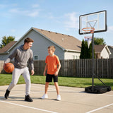 44-Inch Portable Adjustable Basketball Hoop Outdoor System