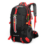 40L Water Resistant Hiking Travel Laptop Backpack