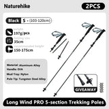 Ultralight Carbon Fiber Folding Trekking Poles