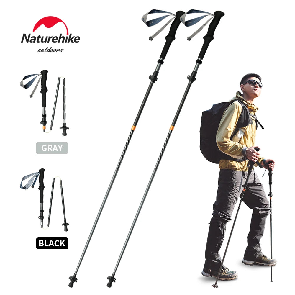 Ultralight Carbon Fiber Folding Trekking Poles