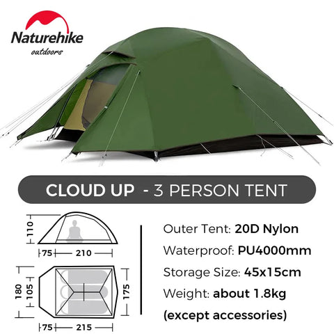 Cloud Up Ultralight Waterproof Camping Tent