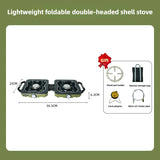 Double Burner Portable Folding Camping Gas Stove