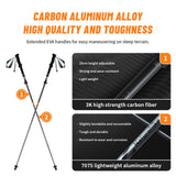 Ultralight Carbon Fiber Folding Trekking Poles