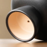 Retro Black Ceramic Vase Tabletop Plant Home Decor