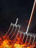 Four Tooth Soil Tilling Fork Heavy Duty Garden Tool