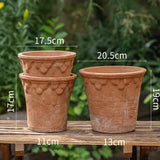 Retro Red Clay Terracotta Flower Pot Garden Planter