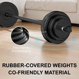 Adjustable Barbell Set 45LB Weight Training Kit