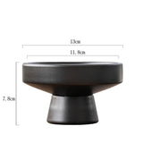Retro Black Ceramic Vase Tabletop Plant Home Decor