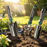 3-Piece Heavy Duty Steel Garden Tool Set