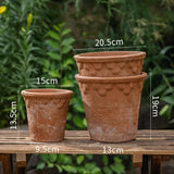 Retro Red Clay Terracotta Flower Pot Garden Planter