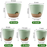 Set Of 5 Self Watering Plastic Plant Pots