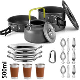 Camping Cooking Set Non-Stick Outdoor Cookware Kit