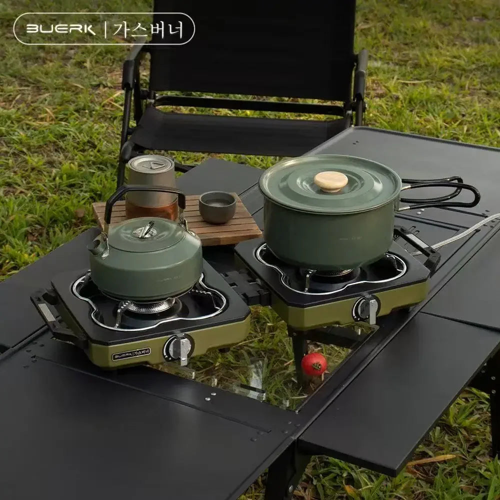 Double Burner Portable Folding Camping Gas Stove