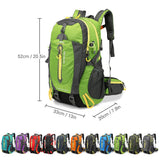40L Water Resistant Hiking Travel Laptop Backpack