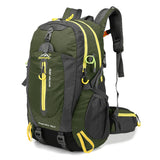 40L Water Resistant Hiking Travel Laptop Backpack