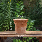 Retro Red Clay Terracotta Flower Pot Garden Planter