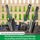 3-Piece Heavy Duty Steel Garden Tool Set