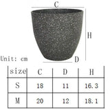 Frosted Stone Bonsai Flowerpot Large Capacity Plant Pot