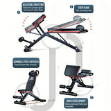 Multi-Functional Folding Adjustable Fitness Weight Bench
