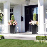 2PCS Tall Black Taper Planters Self Watering Flower Pots