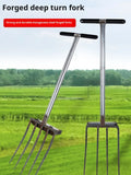 Four Tooth Manganese Steel Garden Soil Loosening Fork
