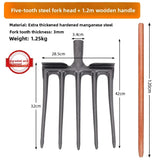 Four Tooth Soil Tilling Fork Heavy Duty Garden Tool
