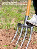 Four Tooth Manganese Steel Garden Soil Loosening Fork