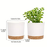 4PCS Removable Bottom Round Breathable Flower Pots Set