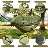 2-In-1 Ultralight Camping Hammock With Mosquito Net