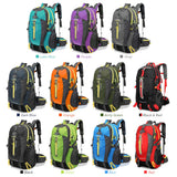 40L Water Resistant Hiking Travel Laptop Backpack